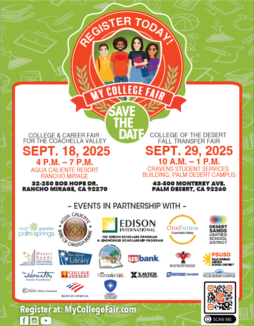 College & Career Fair Coachella Valley  Sep 18, 2025 & Sep 29, 2025
